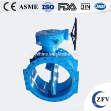 Double eccentric flange type pneumatic butterfly valve